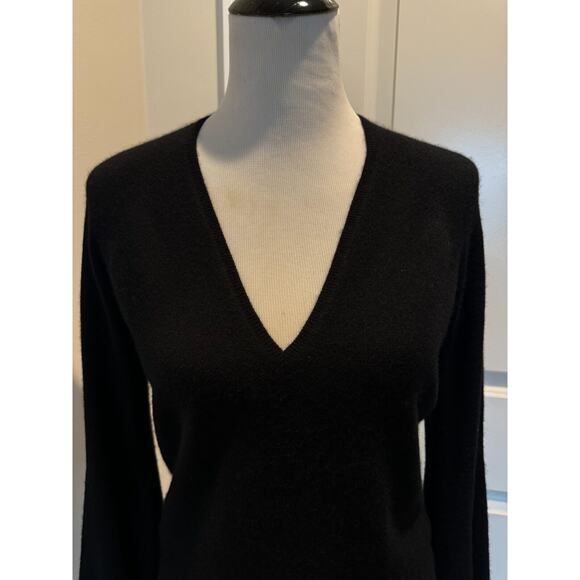 Kaufman Franco Black Cashmere Sweater SZ L Made in USA NWOT - Picture 2 of 7